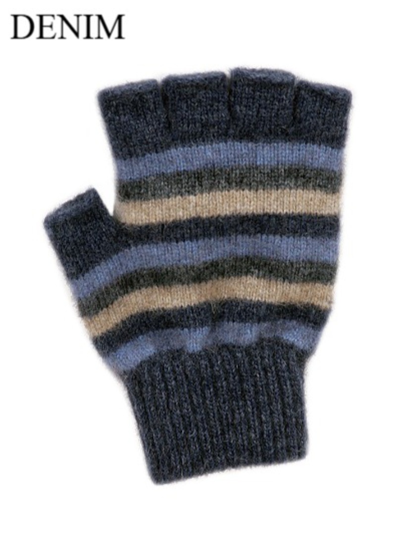 Merino Possum Stripe Fingerless Glove image 2